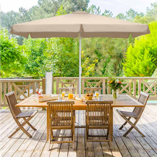 Ομπρέλα κήπου Zola Megapap αλουμινίου χρώμα εκρού 2x3m. - Hippiehome.gr