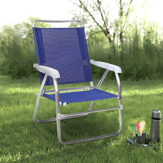 Καρεκλάκι παραλίας Alu Megapap αλουμινίου χρώμα μπλε 54x52x80εκ. - Hippiehome.gr