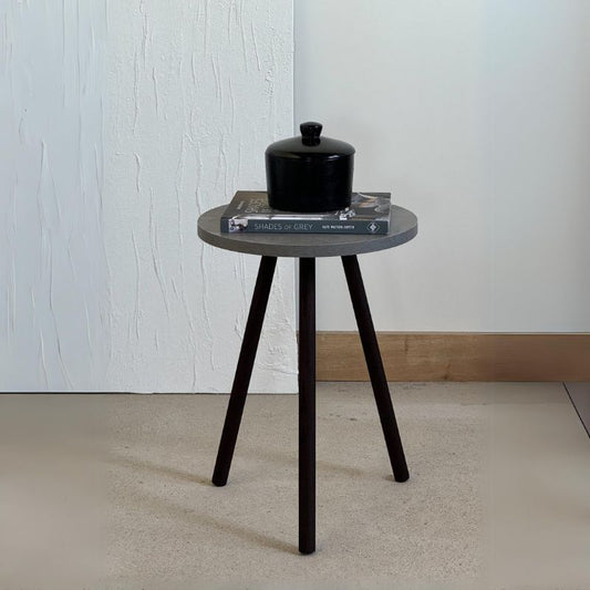 Βοηθητικό τραπεζάκι Roma Megapap χρώμα γκρι ρετρό 33,5x33,5x46εκ. - Hippiehome.gr