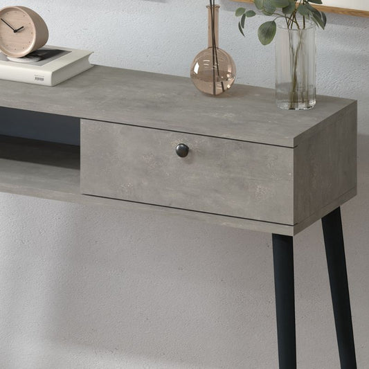 Κονσόλα Napoli Megapap χρώμα γκρι ρετρό 90x29x88εκ. - Hippiehome.gr