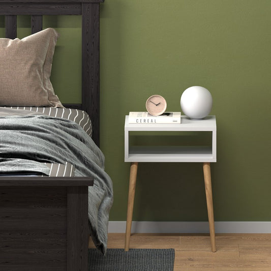 Κομοδίνο Fiona Megapap χρώμα λευκό 45x30x58εκ. - Hippiehome.gr