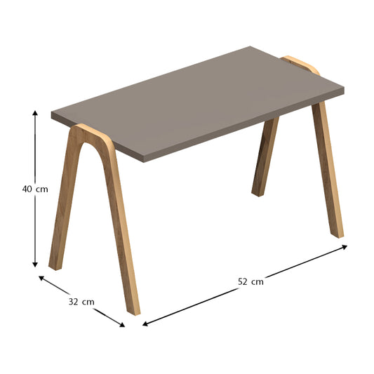 Τραπεζάκια βοηθητικά σετ 3 τμχ Como Megapap χρώμα καφέ - cappuccino - κρεμ 52x32x40εκ. - Hippiehome.gr