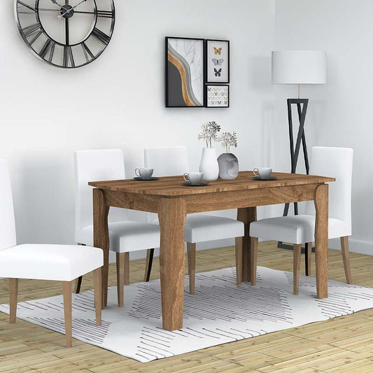 Τραπέζι Marlon Megapap επεκτεινόμενο μελαμίνης χρώμα καρυδί 140+40x80x76εκ. - Hippiehome.gr