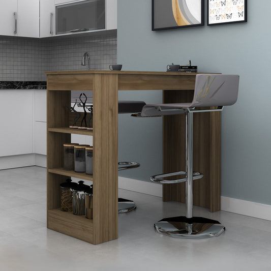 Τραπέζι μπαρ Deep Megapap χρώμα καρυδί 120x50x100εκ. - Hippiehome.gr