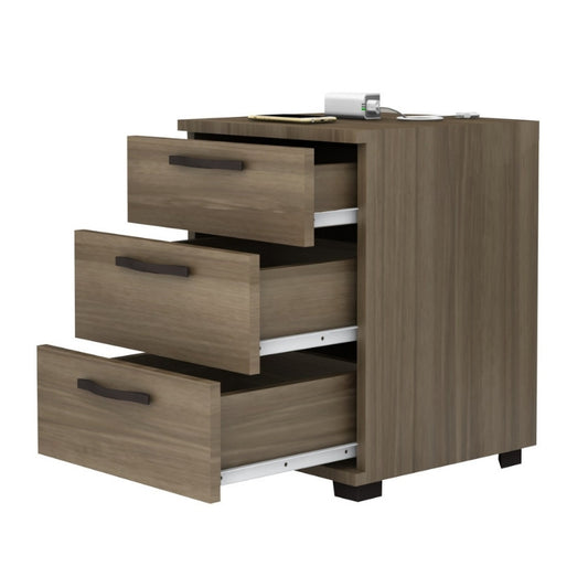 Κομοδίνο - συρταριέρα γραφείου Roco Megapap χρώμα καρυδί 40x39x57εκ. - Hippiehome.gr