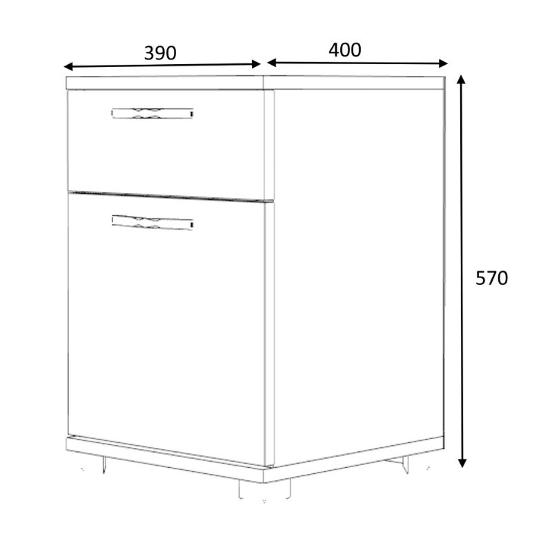Κομοδίνο - συρταριέρα γραφείου Veto Megapap χρώμα φυσικό οξιάς 40x39x57εκ. - Hippiehome.gr