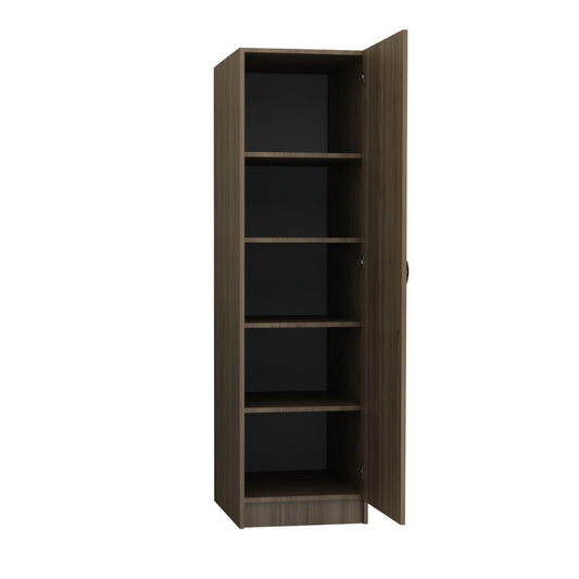 Ντουλάπα ρούχων Victoria Megapap μονόφυλλη χρώμα καρυδί 50x60x181εκ. - Hippiehome.gr