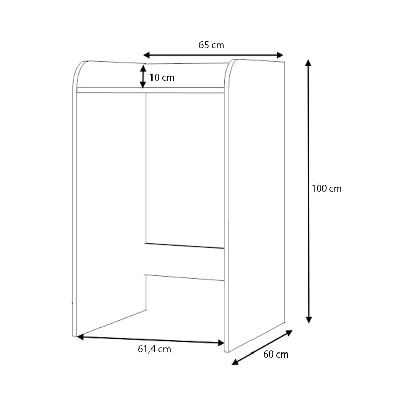 Έπιπλο πλυντηρίου Toren Megapap χρώμα λευκό 65x60x100εκ. - Hippiehome.gr