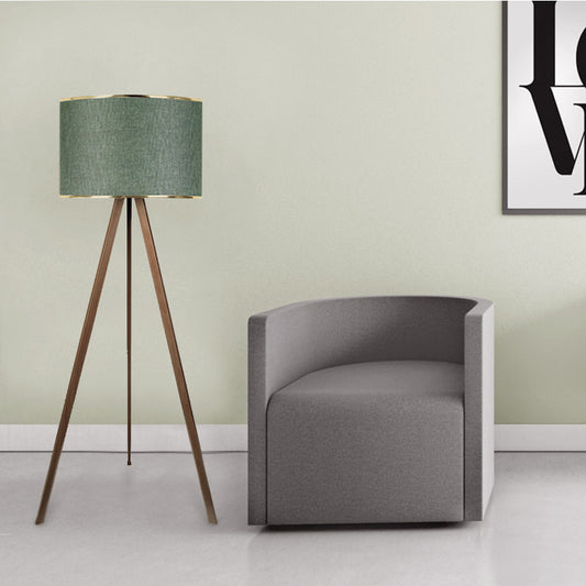 Φωτιστικό δαπέδου Rosling Megapap Mdf/ύφασμα Pvc χρώμα καρυδί/κυπαρισσί 38x21x140εκ. - Hippiehome.gr