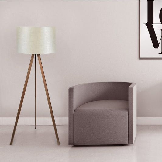 Φωτιστικό δαπέδου Rosling Megapap Mdf/ύφασμα Pvc χρώμα καρυδί/μπεζ 38x21x140εκ. - Hippiehome.gr