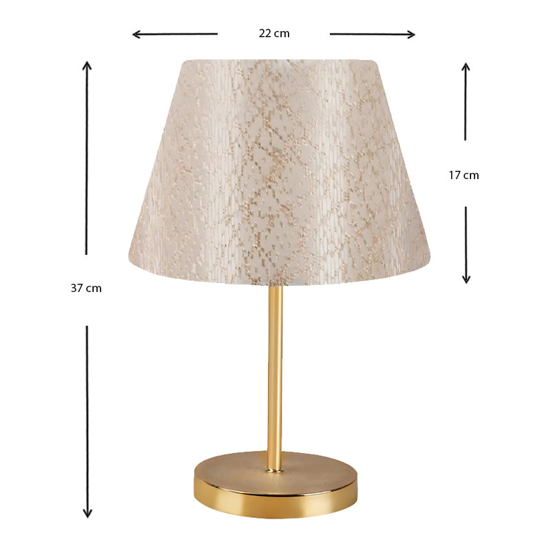Φωτιστικό επιτραπέζιο Rosenthal Megapap ύφασμα Pvc χρώμα χρυσό 22x17x37εκ. - Hippiehome.gr