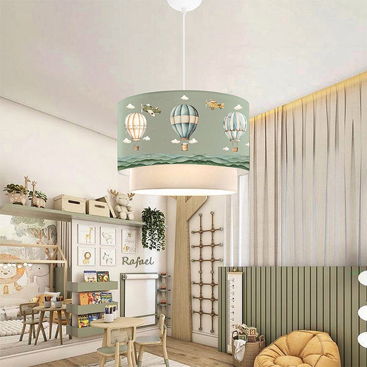 Φωτιστικό οροφής Goofy Megapap υφασμάτινο μονόφωτο με χαριτωμένα αερόστατα 30x20x70εκ. - Hippiehome.gr