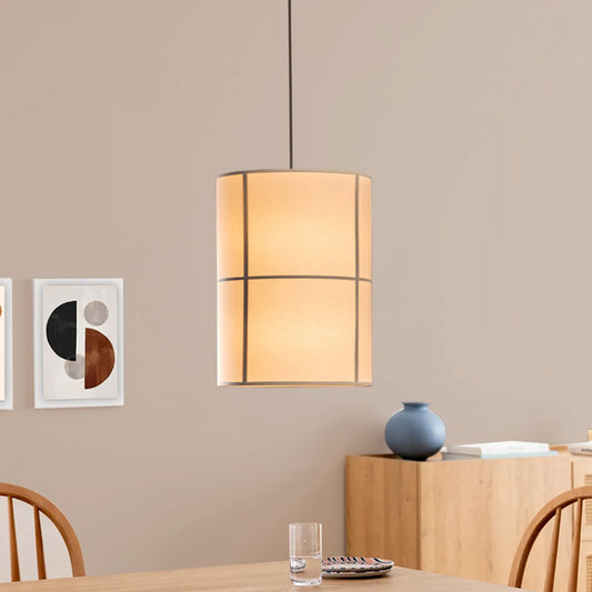 Φωτιστικό οροφής Strip Megapap E27 υφασμάτινο μονόφωτο χρώμα κρεμ Φ28x100εκ. - Hippiehome.gr