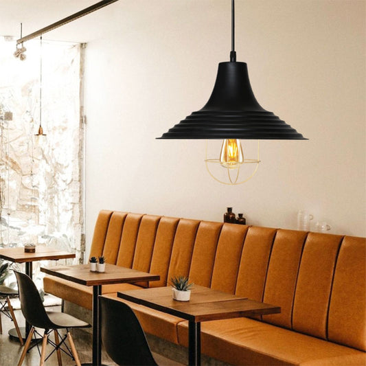 Φωτιστικό οροφής Retro Megapap E27 μεταλλικό μονόφωτο χρώμα μαύρο Φ30x70εκ. - Hippiehome.gr