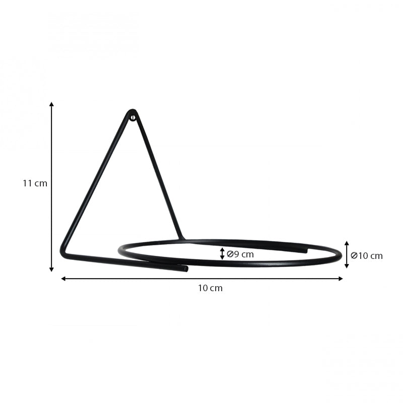 Βάση - ζαρντινιέρα επιτοίχια σετ 2 τμχ μεταλλική για φυτά εσωτερικού και εξωτερικού χώρου χρώμα μαύρο 10x10x11εκ. - Hippiehome.gr