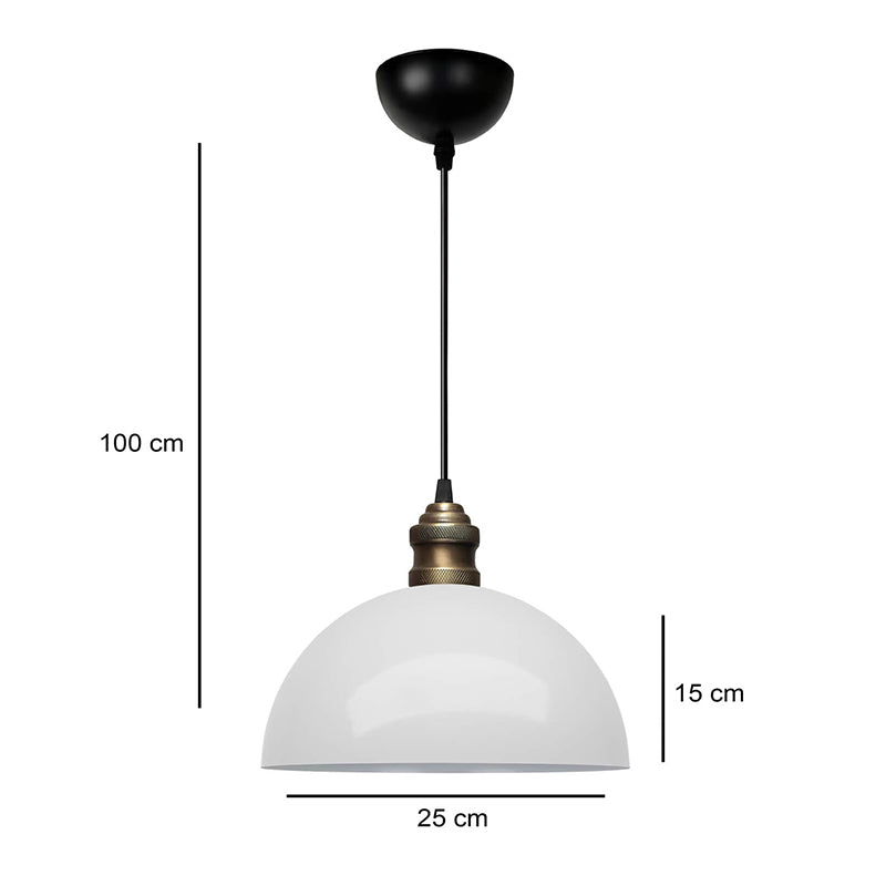 Φωτιστικό οροφής Tomas Megapap E27 μεταλλικό μονόφωτο χρώμα λευκό Ø25x100εκ. - Hippiehome.gr