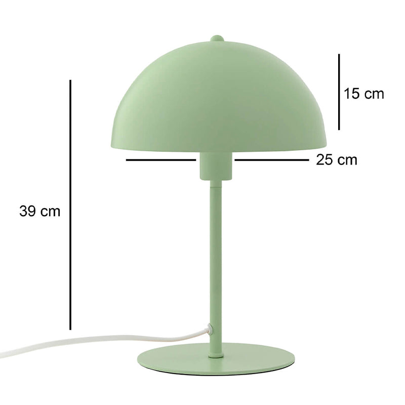Φωτιστικό επιτραπέζιο Favori Megapap E27 μεταλλικό χρώμα μέντα Ø25x39εκ. - Hippiehome.gr
