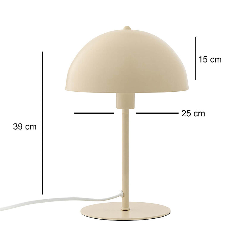 Φωτιστικό επιτραπέζιο Favori Megapap E27 μεταλλικό χρώμα κρεμ Ø25x39εκ. - Hippiehome.gr