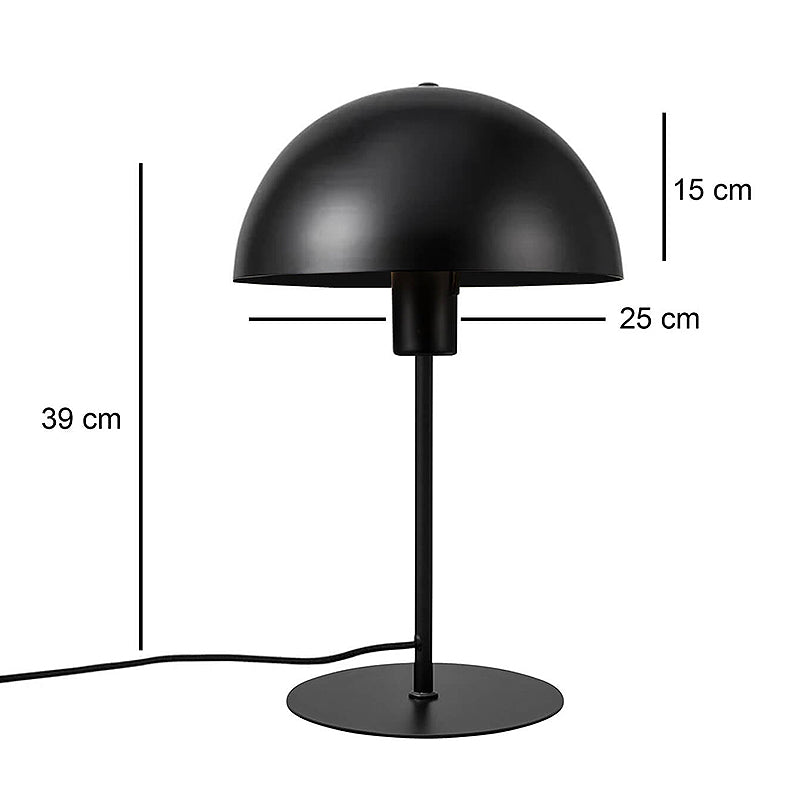 Φωτιστικό επιτραπέζιο Favori Megapap E27 μεταλλικό χρώμα μαύρο Ø25x39εκ. - Hippiehome.gr