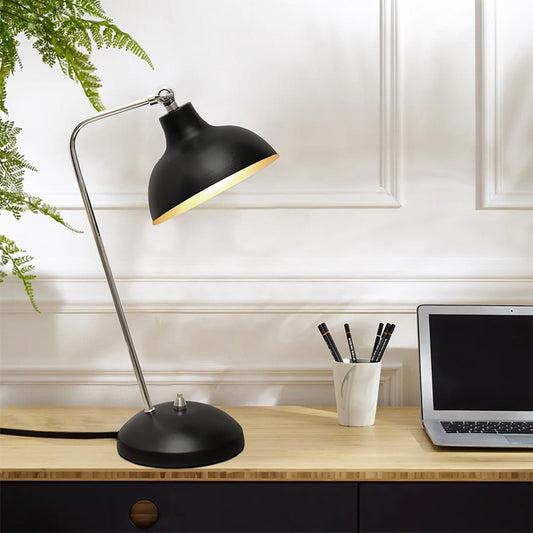 Φωτιστικό γραφείου Travis Megapap E14 μεταλλικό χρώμα μαύρο 16,5x11x42εκ. - Hippiehome.gr