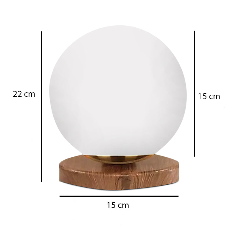 Φωτιστικό επιτραπέζιο Onda Megapap E27 ξύλινο - γυάλινο χρώμα φυσικό - λευκό Ø15x22εκ. - Hippiehome.gr