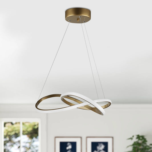 Φωτιστικό οροφής Led Luciano Megapap μεταλλικό μονόφωτο χρώμα χρυσό 47x40x60εκ. - Hippiehome.gr