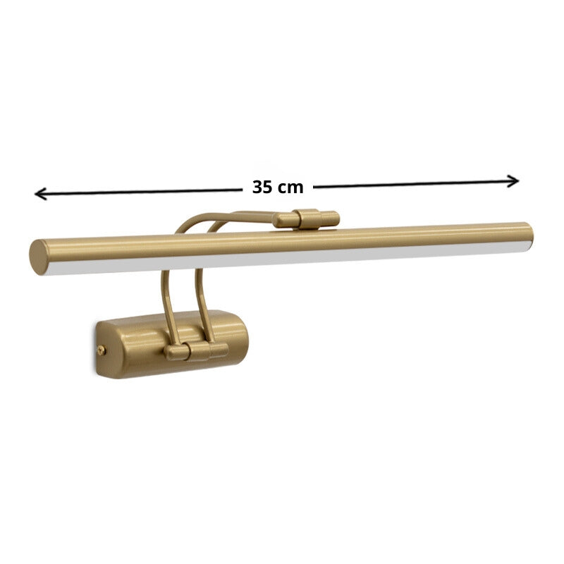 Απλίκα καθρέπτη μπάνιου LED Strop Megapap μεταλλική χρώμα χρυσό 35εκ. - Hippiehome.gr