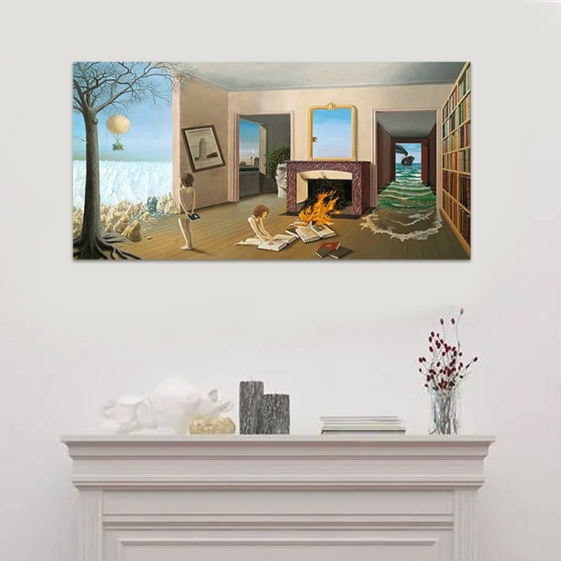 Πίνακας σε καμβά "Entre Les Trous De La Memoire" Megapap ψηφιακής εκτύπωσης 80x40x3εκ. - Hippiehome.gr