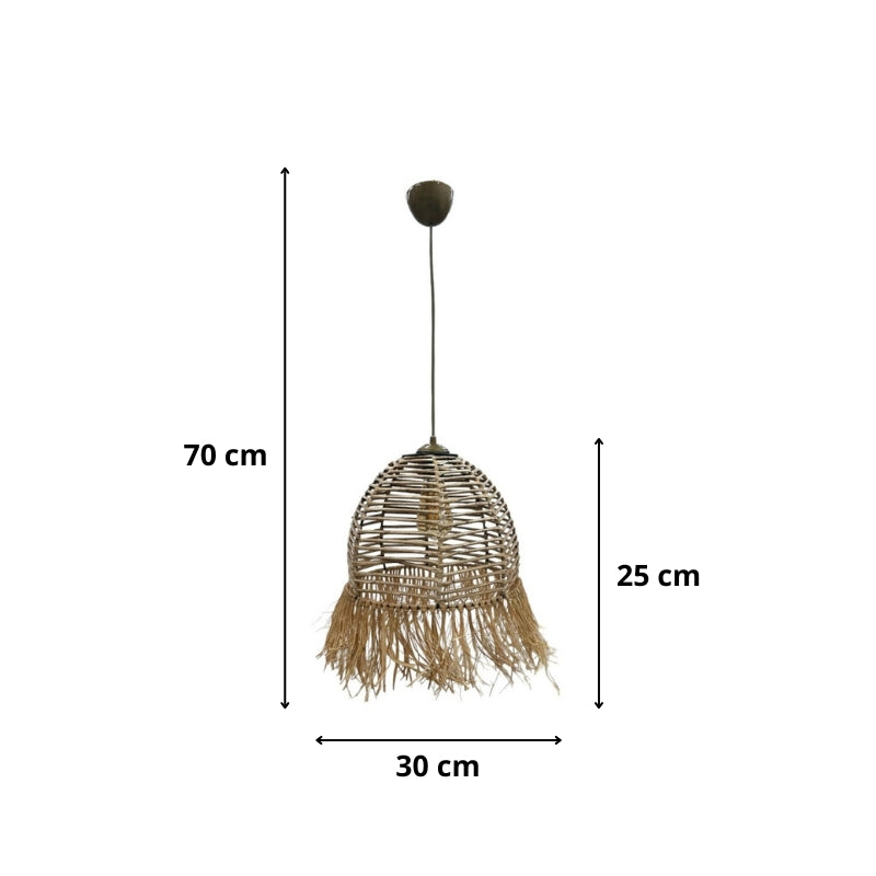 Φωτιστικό οροφής Varena Megapap E27 χάρτινο μονόφωτο χρώμα φυσικό Ø30x70εκ. - Hippiehome.gr