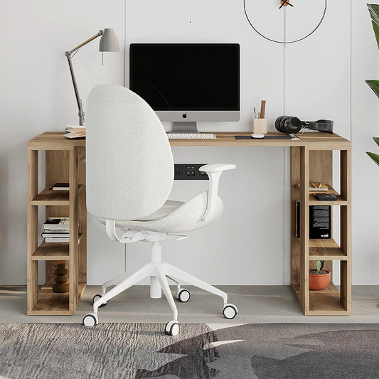 Γραφείο εργασίας Colmar Megapap χρώμα ανοιχτό καρυδί 140x60x75εκ - Hippiehome.gr