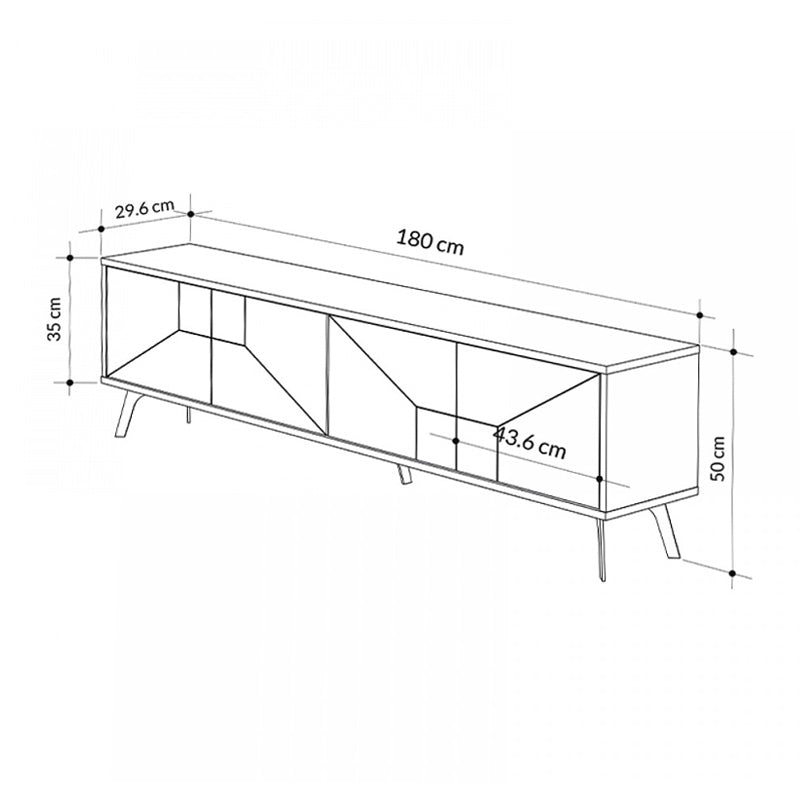 Έπιπλο τηλεόρασης Dune Megapap χρώμα sapphire oak 180x29,6x50εκ. - Hippiehome.gr