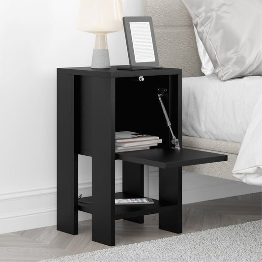 Κομοδίνο Ema Megapap χρώμα μαύρο 30x30x55εκ. - Hippiehome.gr