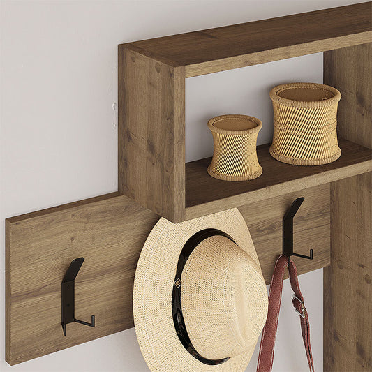 Κρεμάστρα τοίχου Game Megapap από μελαμίνη χρώμα ανοιχτό καρυδί 99,5x15x61εκ. - Hippiehome.gr