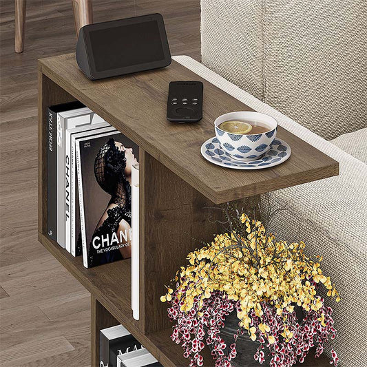 Βοηθητικό τραπεζάκι Homemania Megapap χρώμα ανοιχτό καρυδί 60x20x60εκ. - Hippiehome.gr