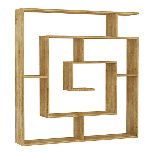 Βιβλιοθήκη μελαμίνης Labirent Megapap χρώμα φυσικό οξιάς 125x22x129εκ. - Hippiehome.gr