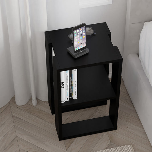 Κομοδίνο - τραπεζάκι βοηθητικό Lonie Megapap χρώμα μαύρο 34x30x55εκ. - Hippiehome.gr