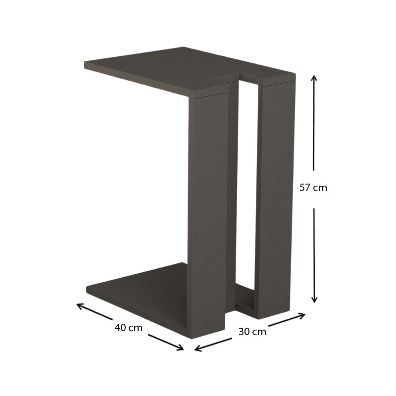 Τραπεζάκι βοηθητικό Muju Megapap χρώμα ανθρακί 30x40x57εκ. - Hippiehome.gr