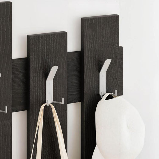 Κρεμάστρα τοίχου Wave Megapap χρώμα black wood 64x4x81εκ. - Hippiehome.gr