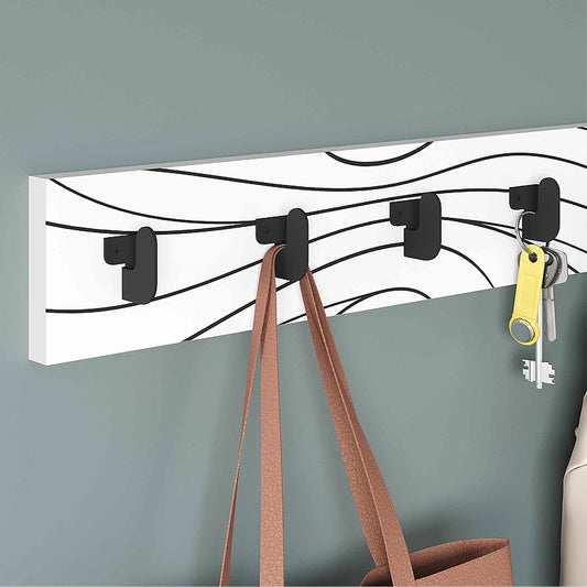 Κρεμάστρα τοίχου Flow Megapap χρώμα λευκό 63x1,8x9,8εκ. - Hippiehome.gr