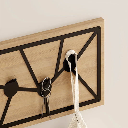 Κρεμάστρα τοίχου Trace Megapap χρώμα sapphire oak 74,6x1,8x26,6εκ. - Hippiehome.gr