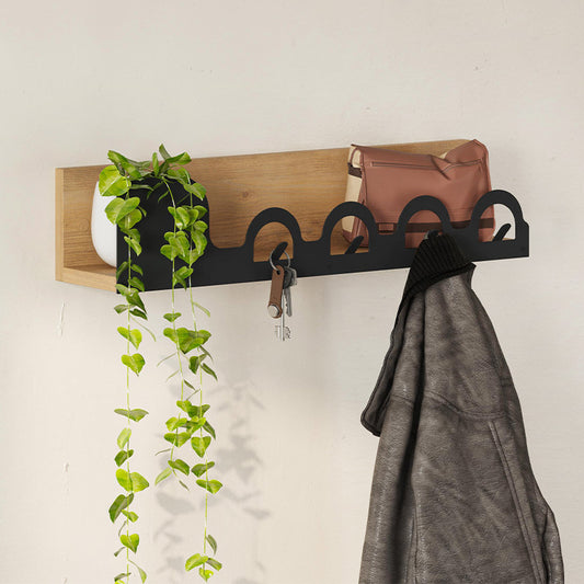 Κρεμάστρα τοίχου Liora Megapap χρώμα sapphire oak 63x14x14εκ. - Hippiehome.gr