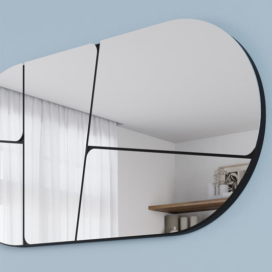 Καθρέπτης τοίχου Otis Megapap χρώμα μαύρο 80x2,2x40εκ. - Hippiehome.gr