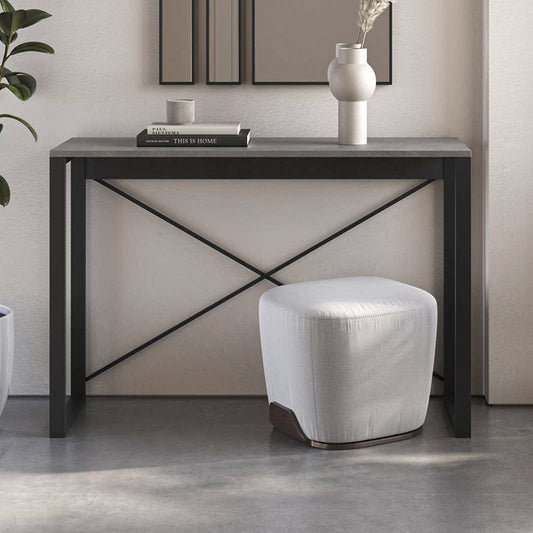 Κονσόλα Archie Megapap χρώμα γκρι ρετρό - μαύρο 110x35x75εκ. - Hippiehome.gr