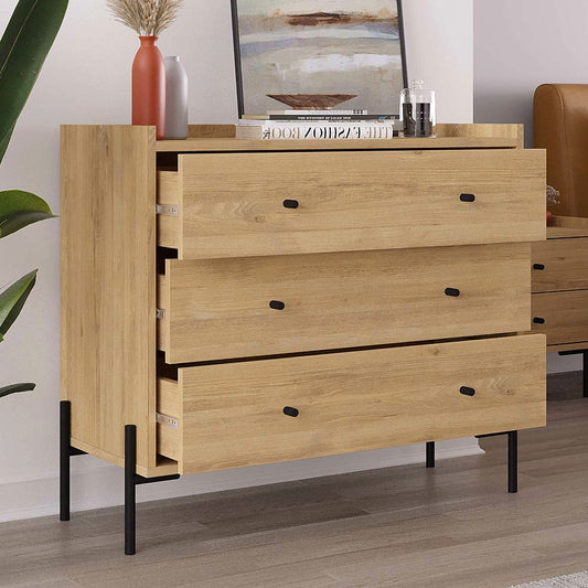 Συρταριέρα Malta Megapap χρώμα sapphire oak 94x40x80,1εκ. - Hippiehome.gr