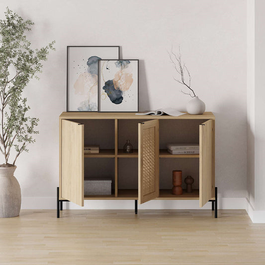 Μπουφές Naive Megapap χρώμα sapphire oak 126x40x80εκ. - Hippiehome.gr