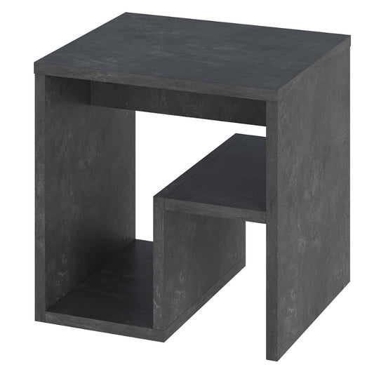 Τραπεζάκι βοηθητικό - Κομοδίνο Bon Megapap χρώμα γκρι ρετρό 40x35x40εκ. - Hippiehome.gr