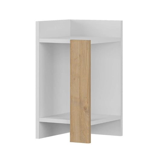 Κομοδίνο Elos Megapap χρώμα λευκό - saphhire oak 30x31,7x55εκ. - Hippiehome.gr