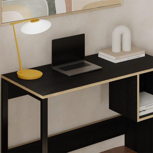 Γραφείο εργασίας Cubo Megapap χρώμα black wood 110x50x75εκ. - Hippiehome.gr