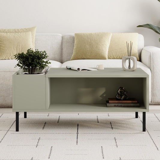 Τραπεζάκι σαλονιού Vena Megapap χρώμα ash green 100x60x42εκ. - Hippiehome.gr