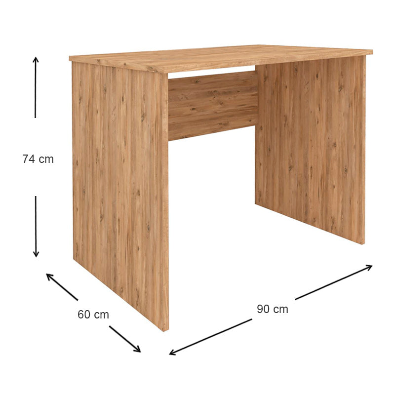 Γραφείο εργασίας Kalen Megapap από μελαμίνη χρώμα pine oak 90x60x74εκ. - Hippiehome.gr